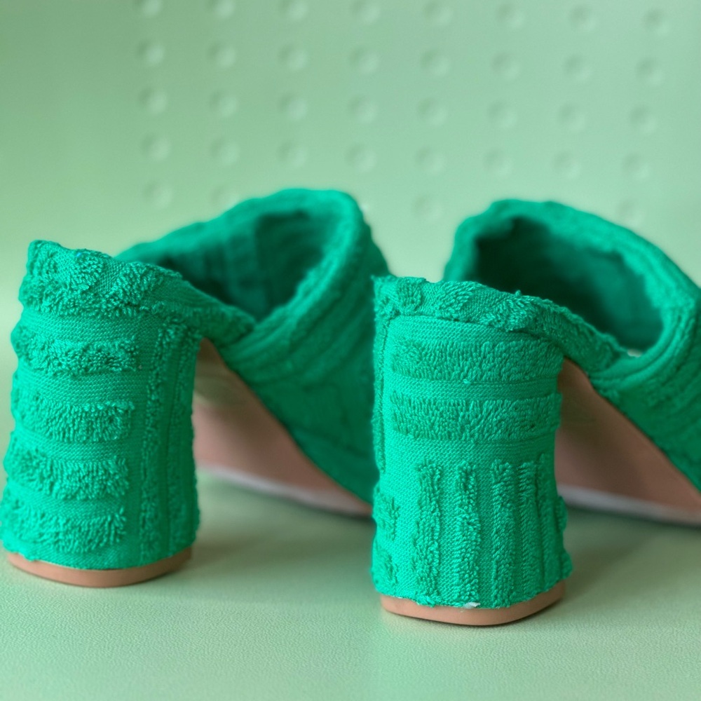 Terry Cloth Dolls Kill Green Heels 💚 - Picture 5 of 5